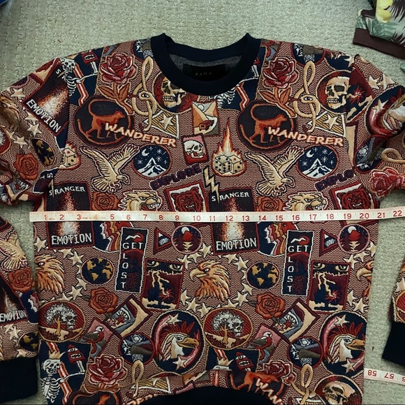 Zara Stranger Emotion Sweatshirt Size Small - Picture 5 of 7